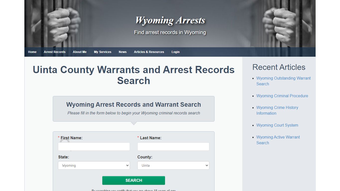 Uinta County Warrants and Arrest Records Search - Wyoming Arrests